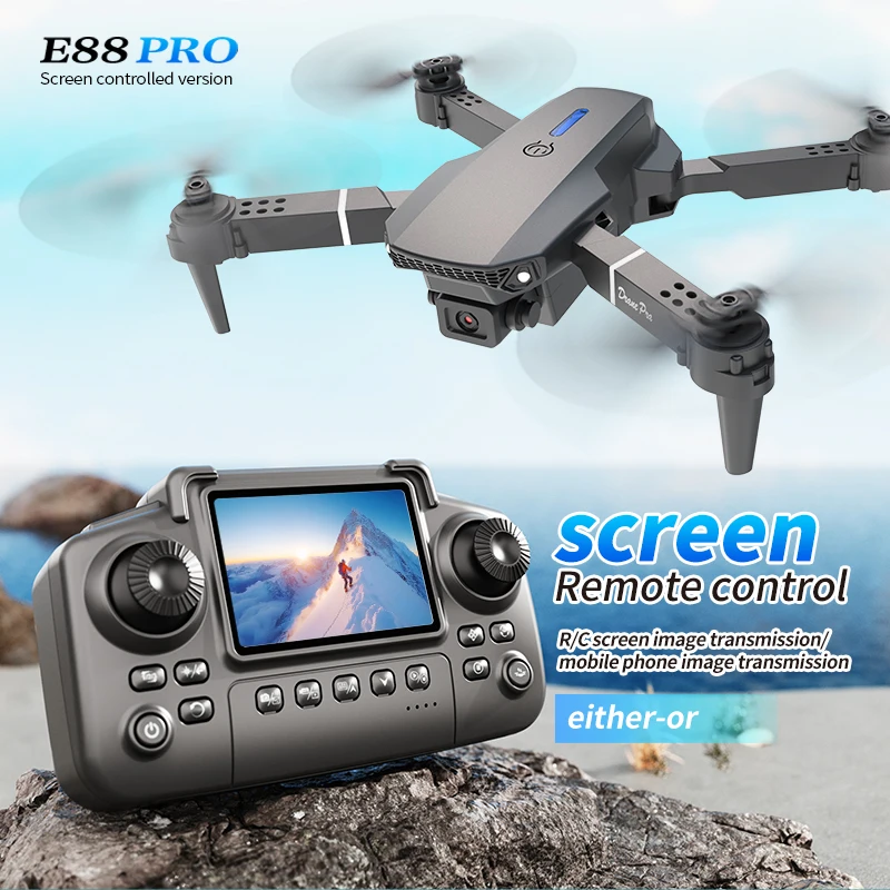 Drone Lidar - โดรนรุ่น Professional E88 PRO พร้อมหน้าจอ กล้อง