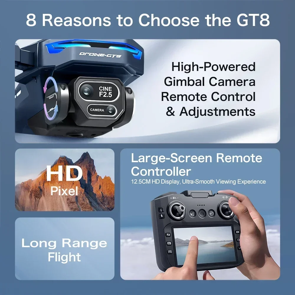Drone 4K HD GT8 กล้องหลีกเลี่ย - Drone Multispectral บทวิจารณ์และราคา