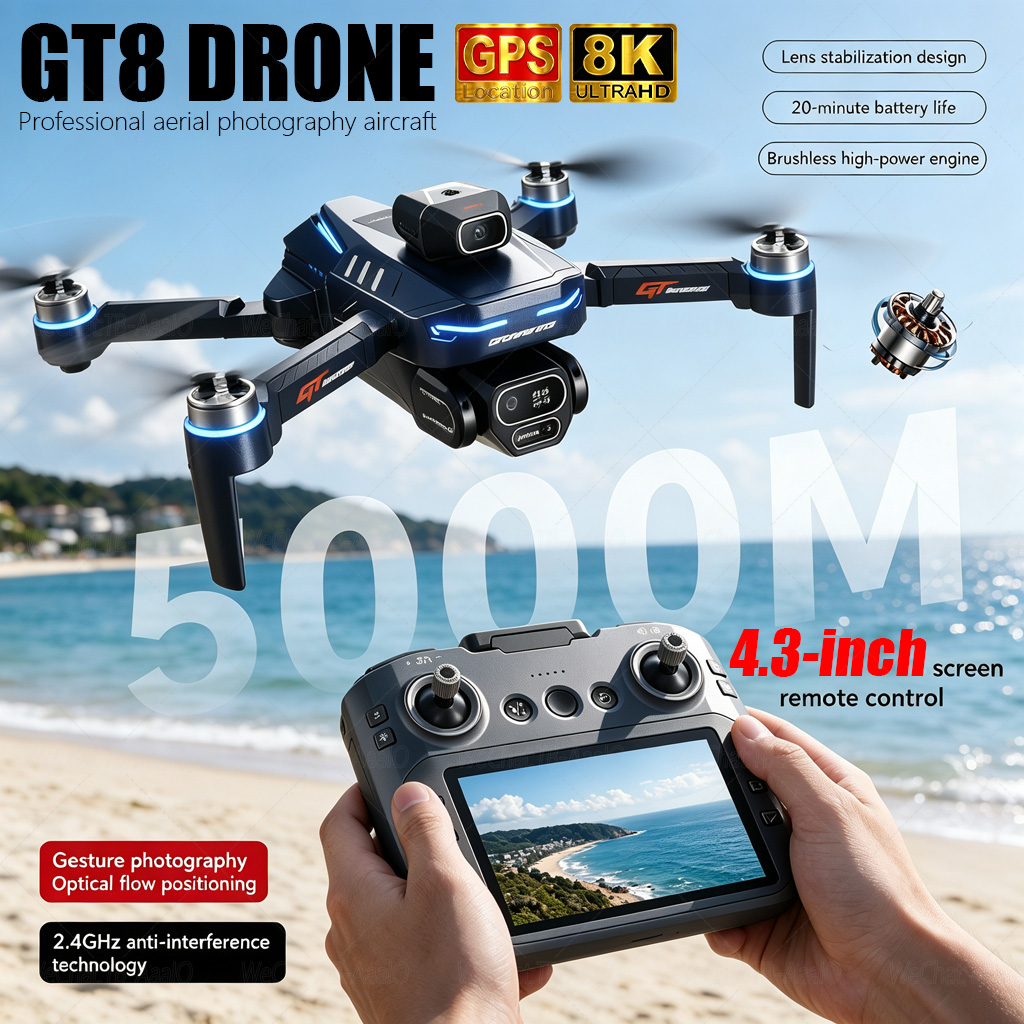โดรน NEW GT8 HD RC 4K ระดับมือ - Drone Multispectral บทวิจารณ์และราคา