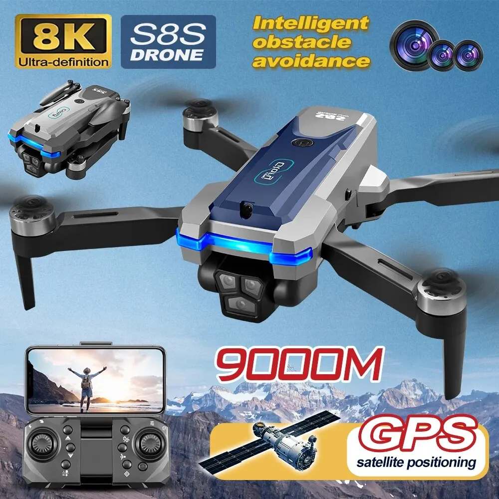 โดรน GPS S8S 5G Wi-Fi 8K HD ลื - Drone Lidar บทวิจารณ์และราคา